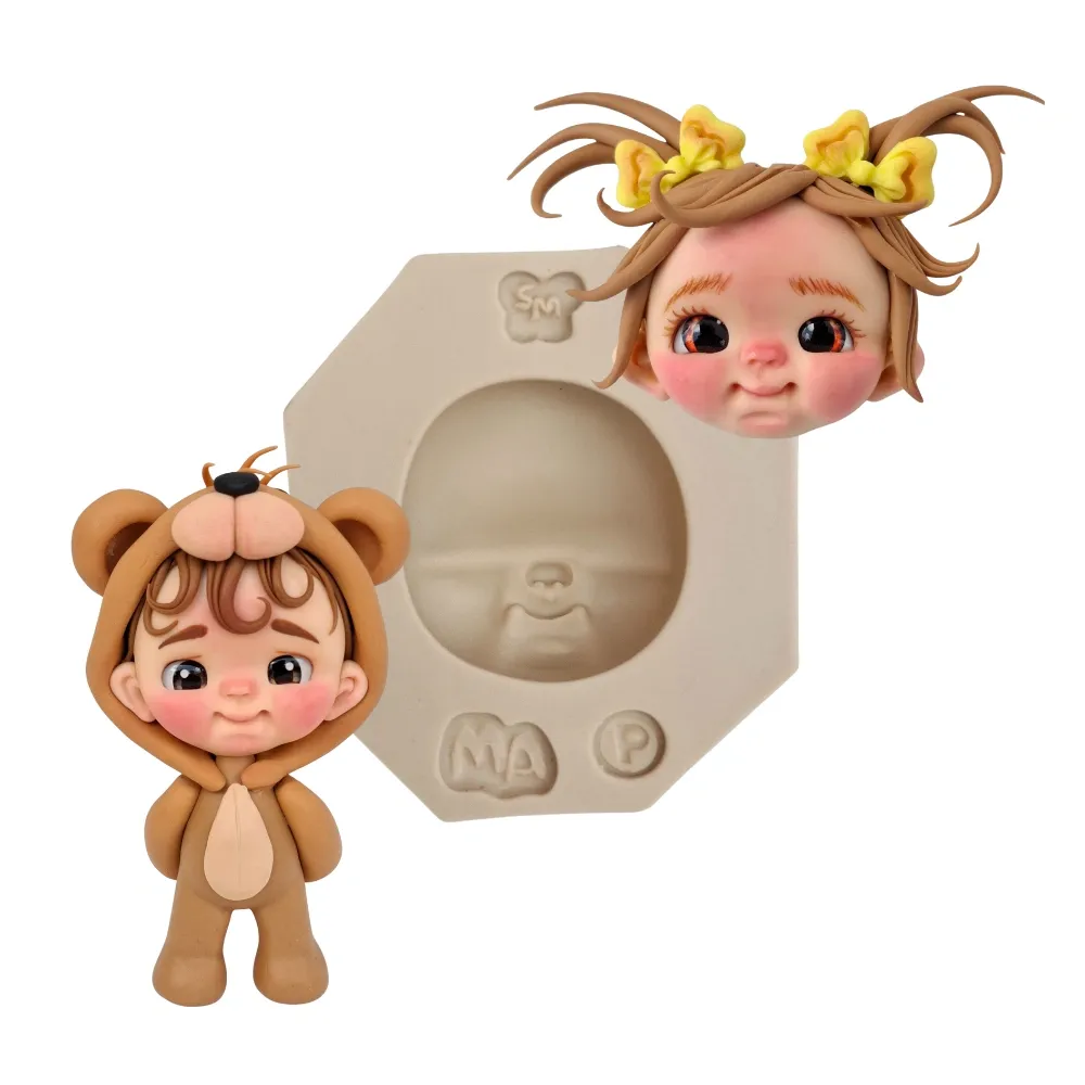 Molde de Silicone Rostinho Expressão Lorena P - Cód 1771