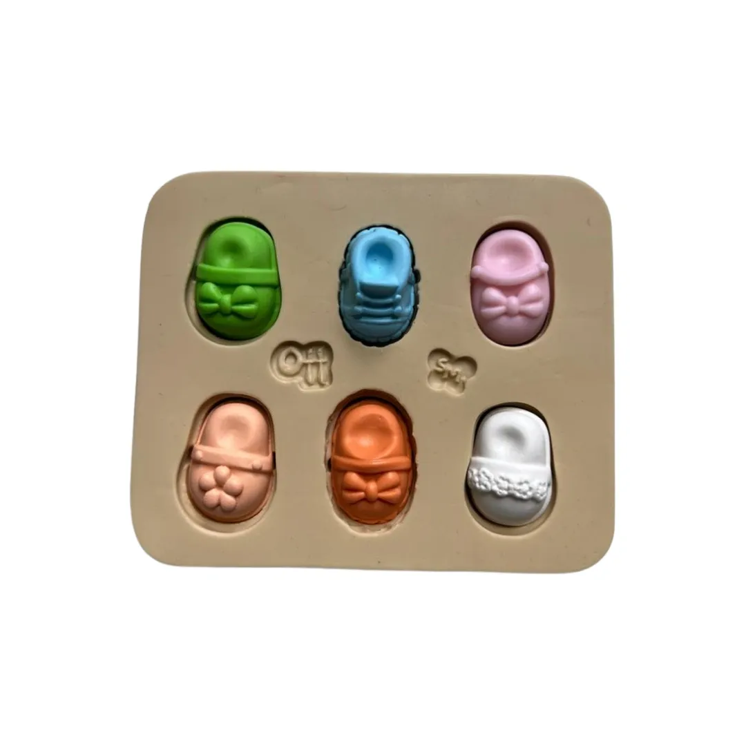 Molde de Silicone Sapatinhos Encantados Passo a Passo  - Cód 2210