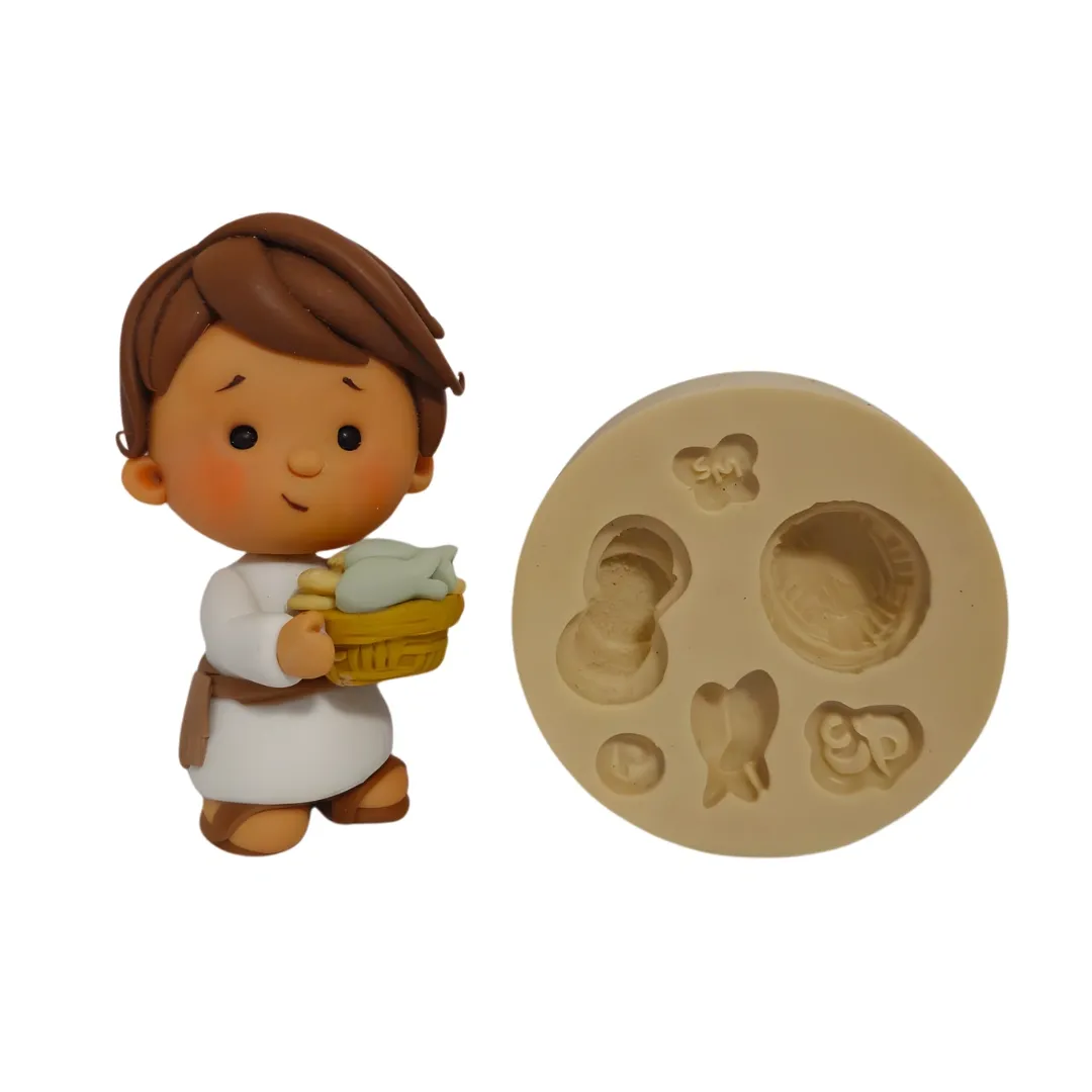 Molde de Silicone Temas Biblicos Paixão - Cesto da Fartura P  Cód 2159