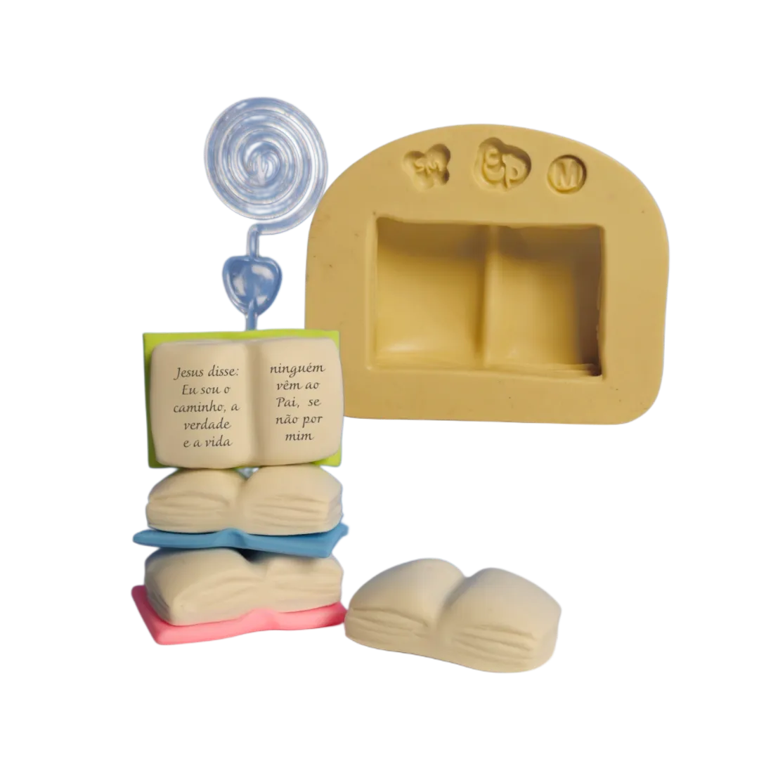 Molde de Silicone Temas Biblicos Paixão - Páginas de Livro ou Biblia M - Cód 2243