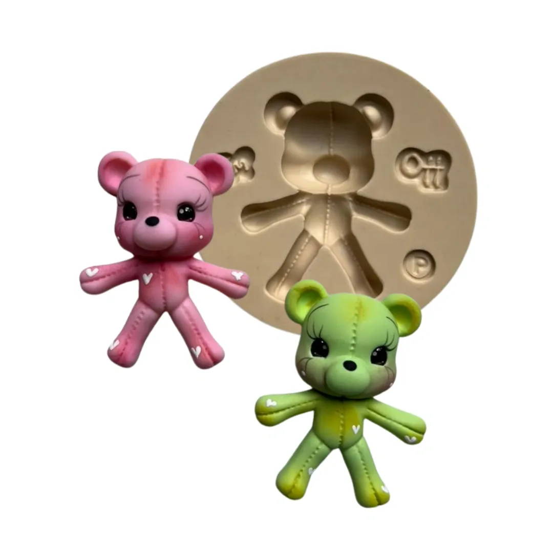Molde de Silicone Ursinho Teddy P  - Cód 2091
