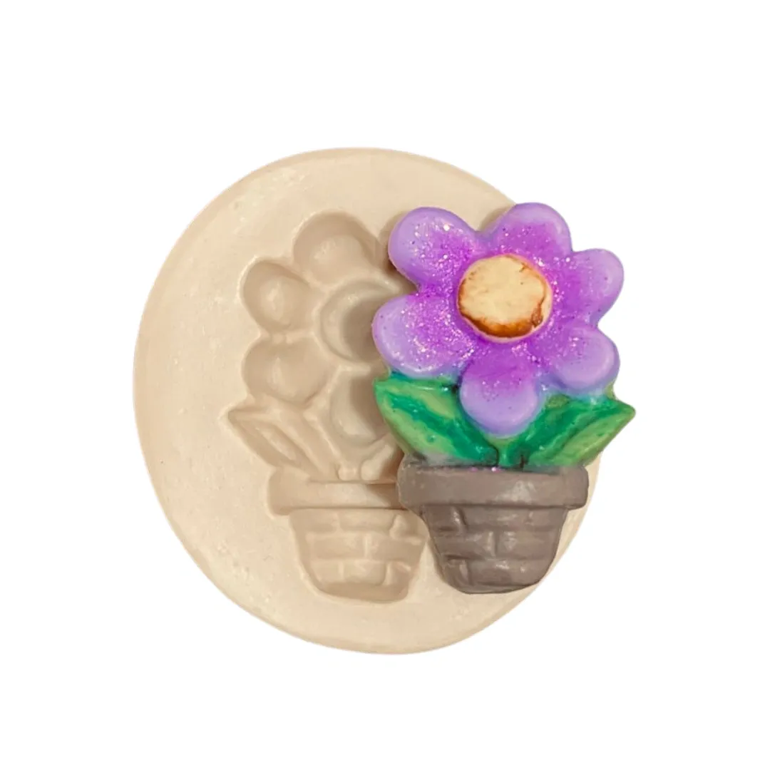 Molde de Silicone Vasinho de Flor -  Cód 070