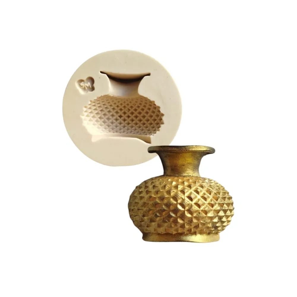 Molde de Silicone Vaso Diamante - Cód 1728