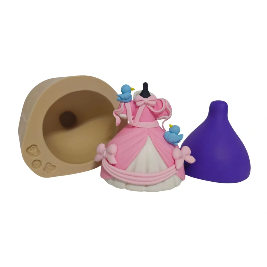 Molde de Silicone Vestidinho Liso Paixão G  - Cód 2190