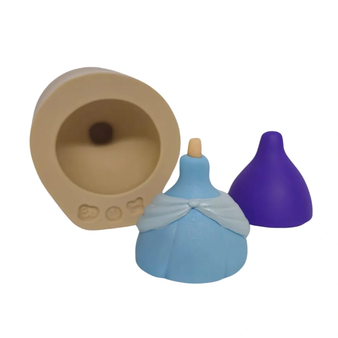 Molde de Silicone Vestidinho Liso Paixão M  - Cód 2189