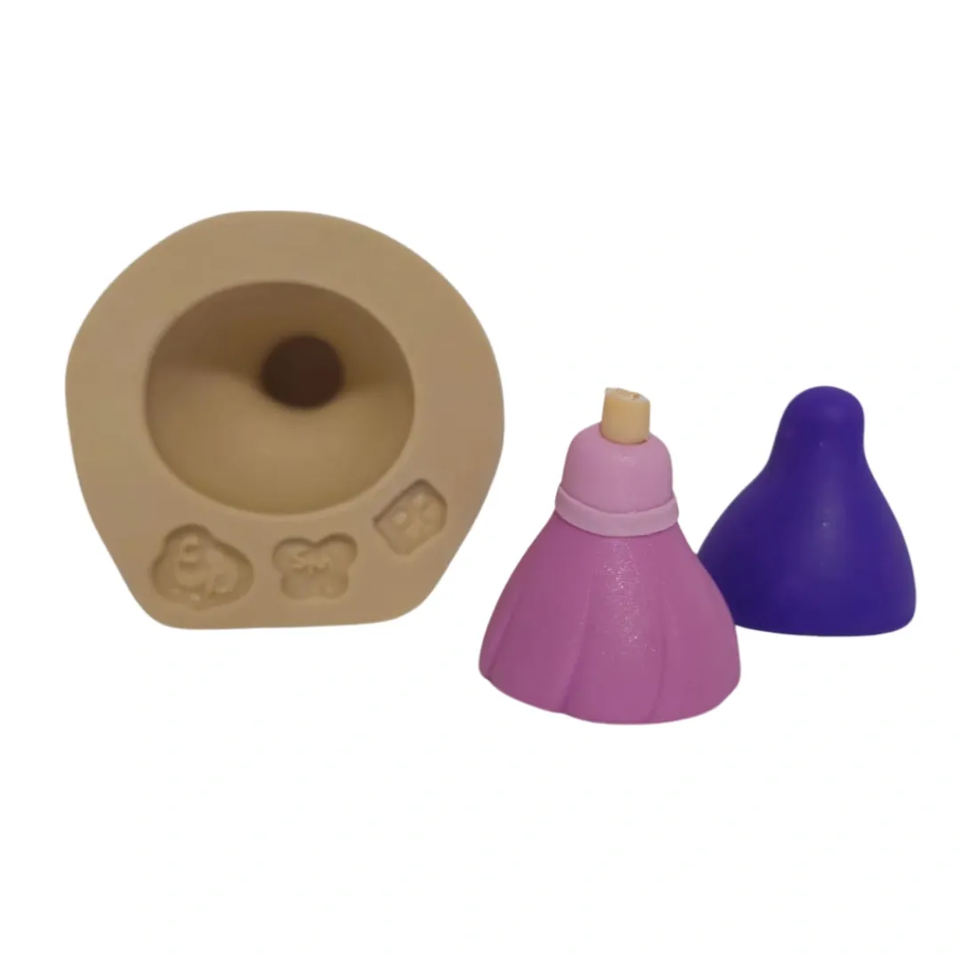 Molde de Silicone  Vestidinho Liso Paixão PP - Cód 2187