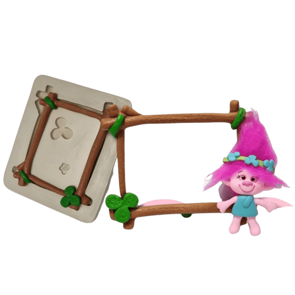 Molde de Silicone Moldura Trolls Paixão - Cód 1315