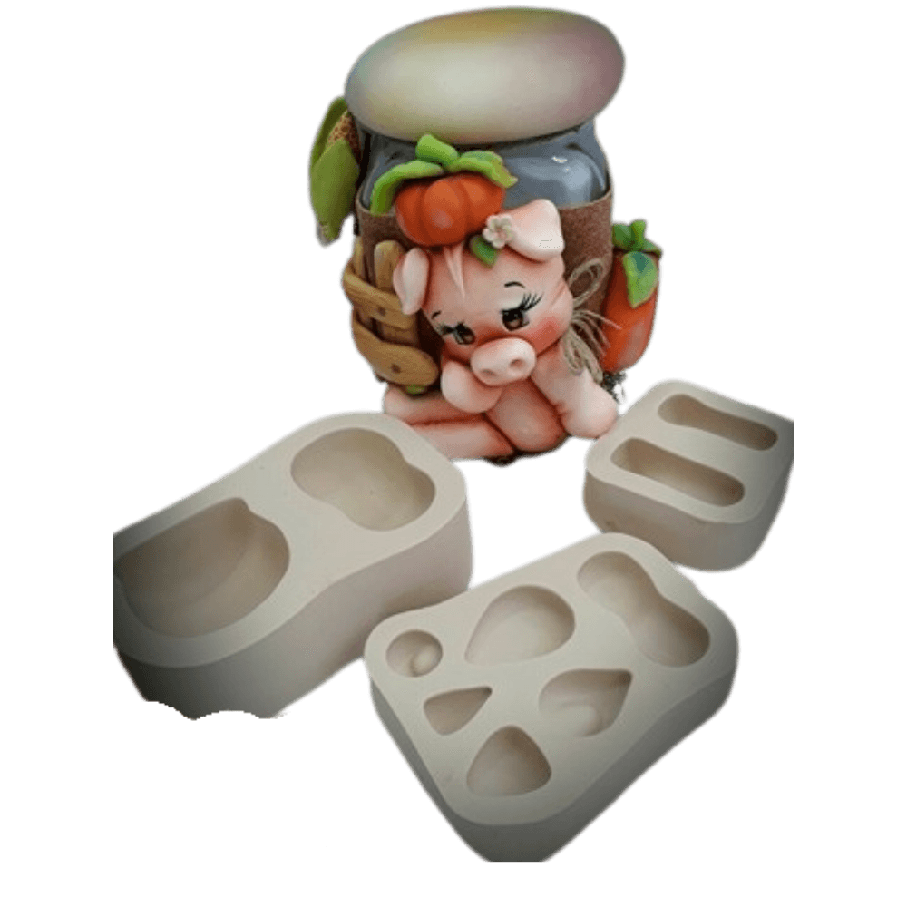 Molde de silicone Multi fofuras da Van cód 335