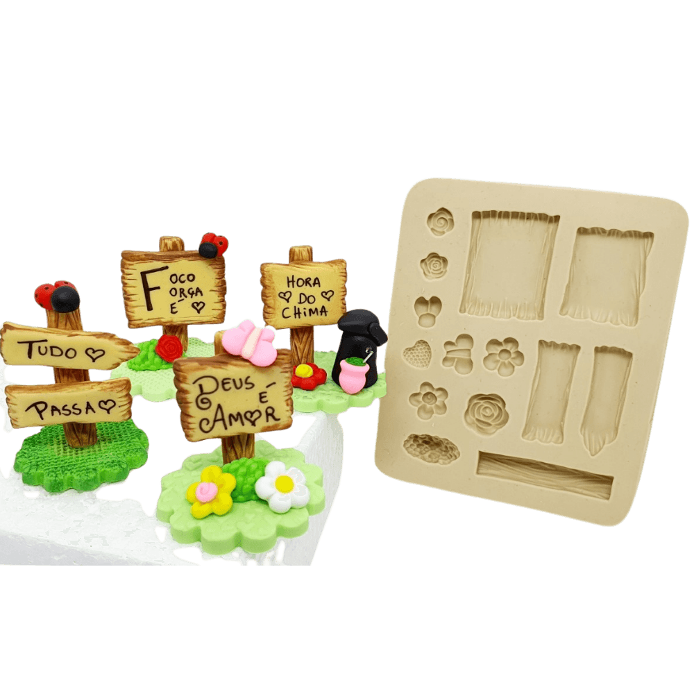 Molde de Silicone Multi Plaquinhas da Van