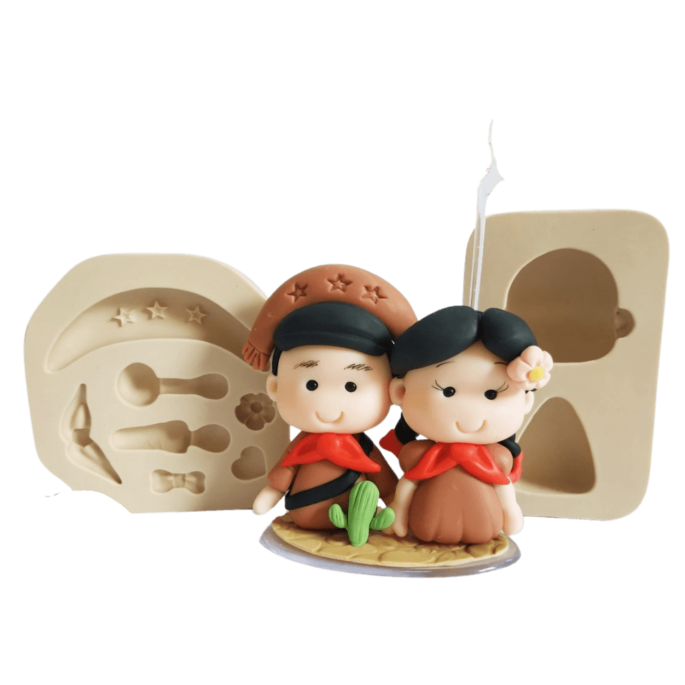 Molde de Silicone Nordestinos - Cód 494
