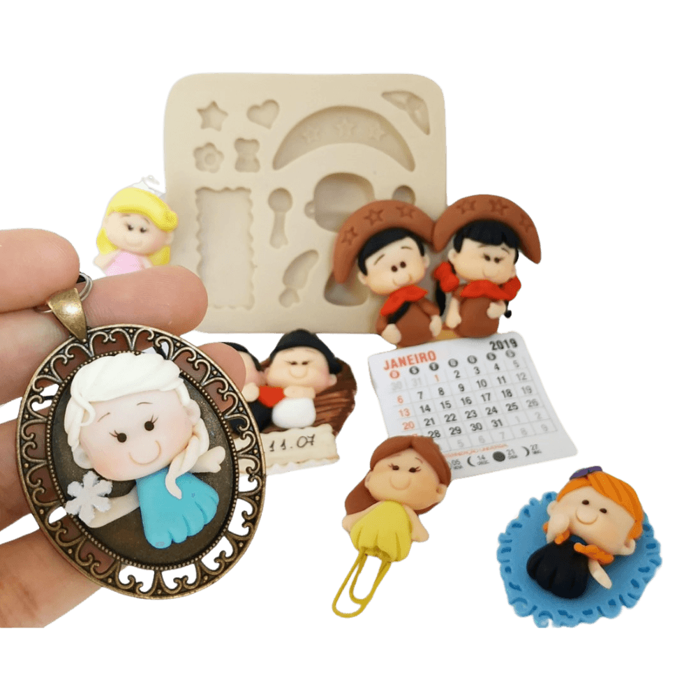 Molde de Silicone Nordestinos Micro - Cód 495