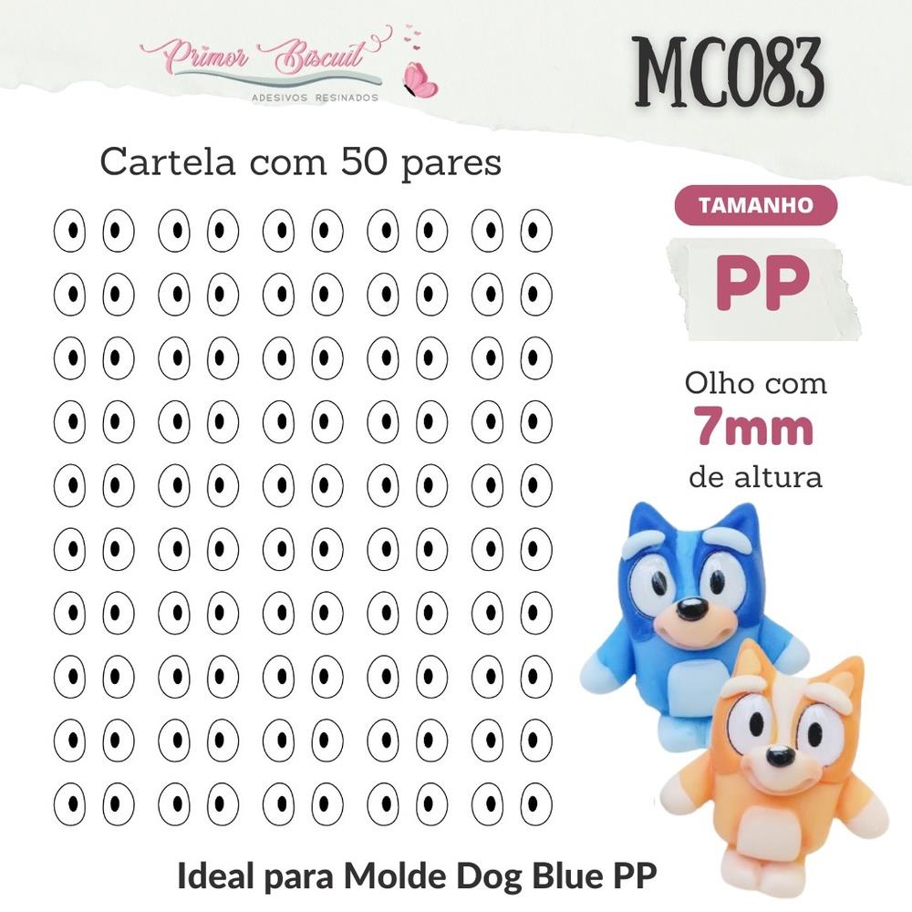 Olhos Resinados - Dog Blue - PP