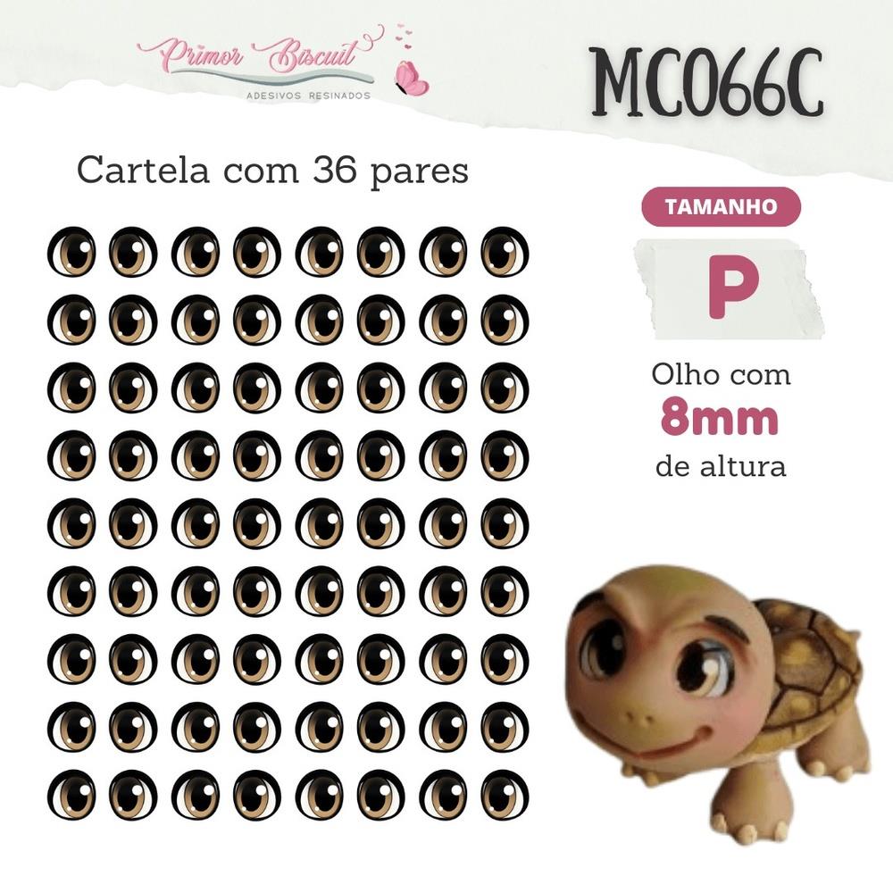 Olhos Resinados MC066C  Tamanho P - 8mm