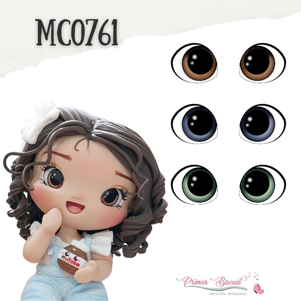 Olhos Resinados - MC0761 Cartela Mista Tamanho PP - 6mm : Olhos