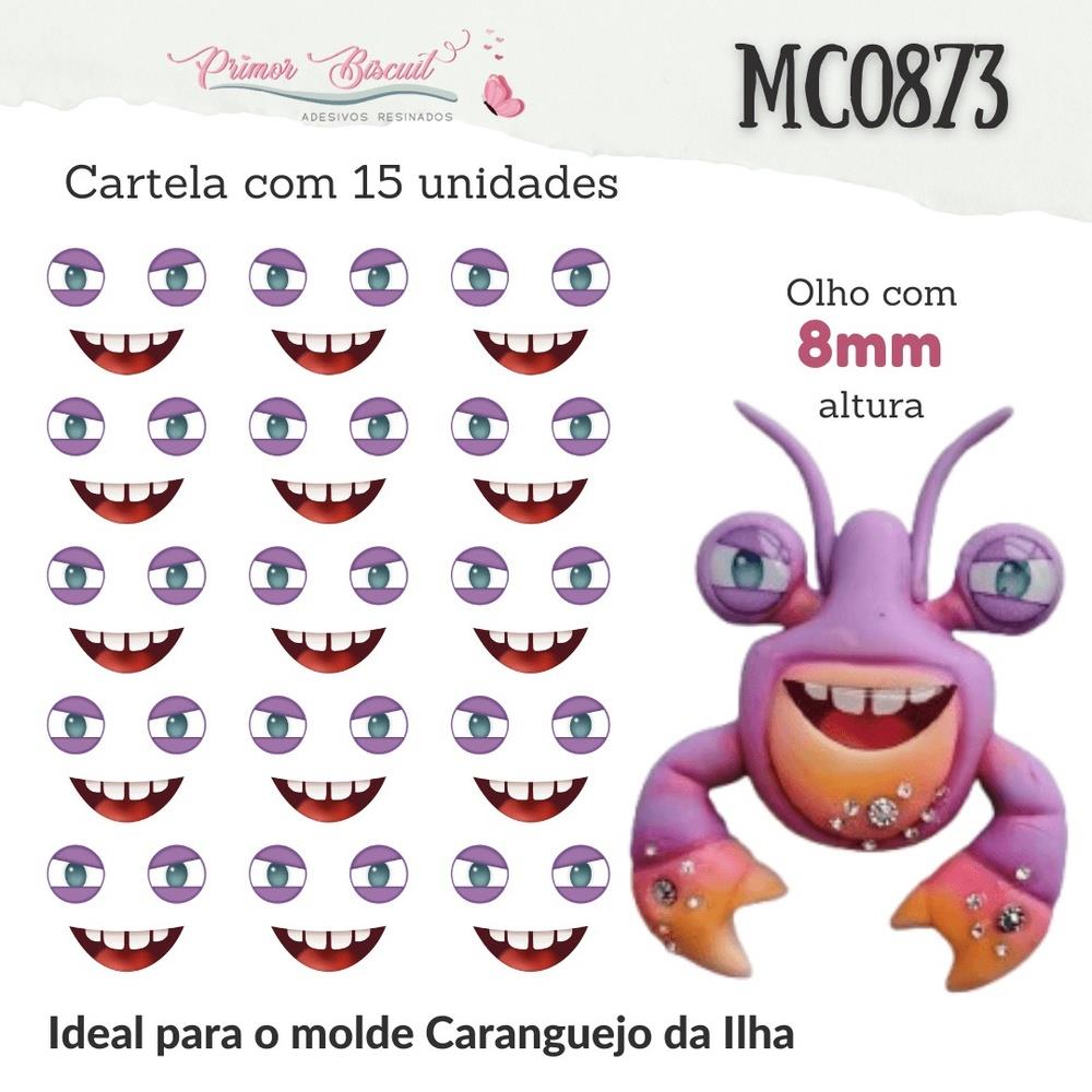 Olhos Resinados MC0873 Caranguejo - 8mm