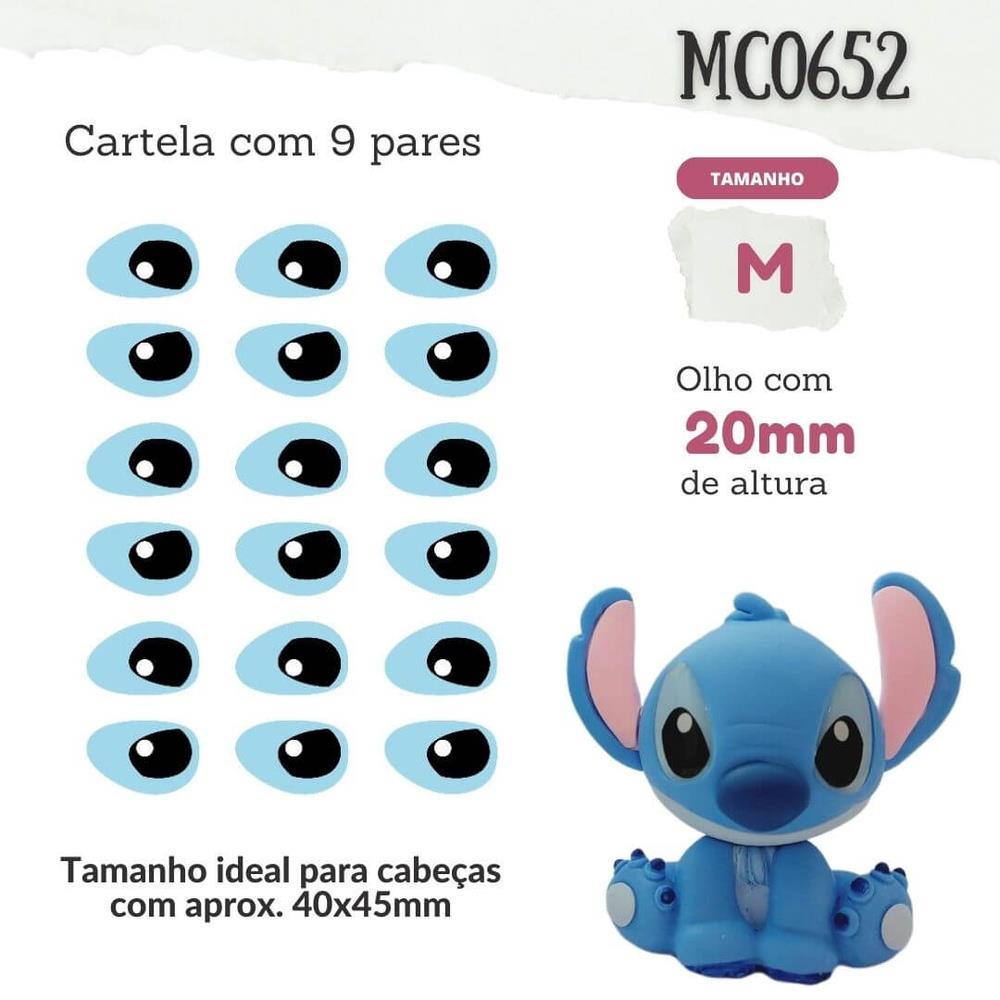 Olhos Resinados - Olhos stitch - 20mm