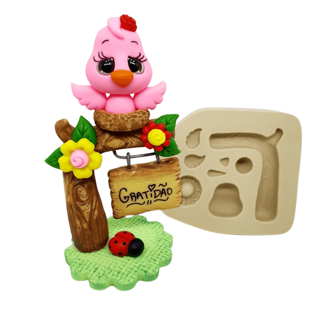 Molde de Silicone Passarinha da Van - Cód 707