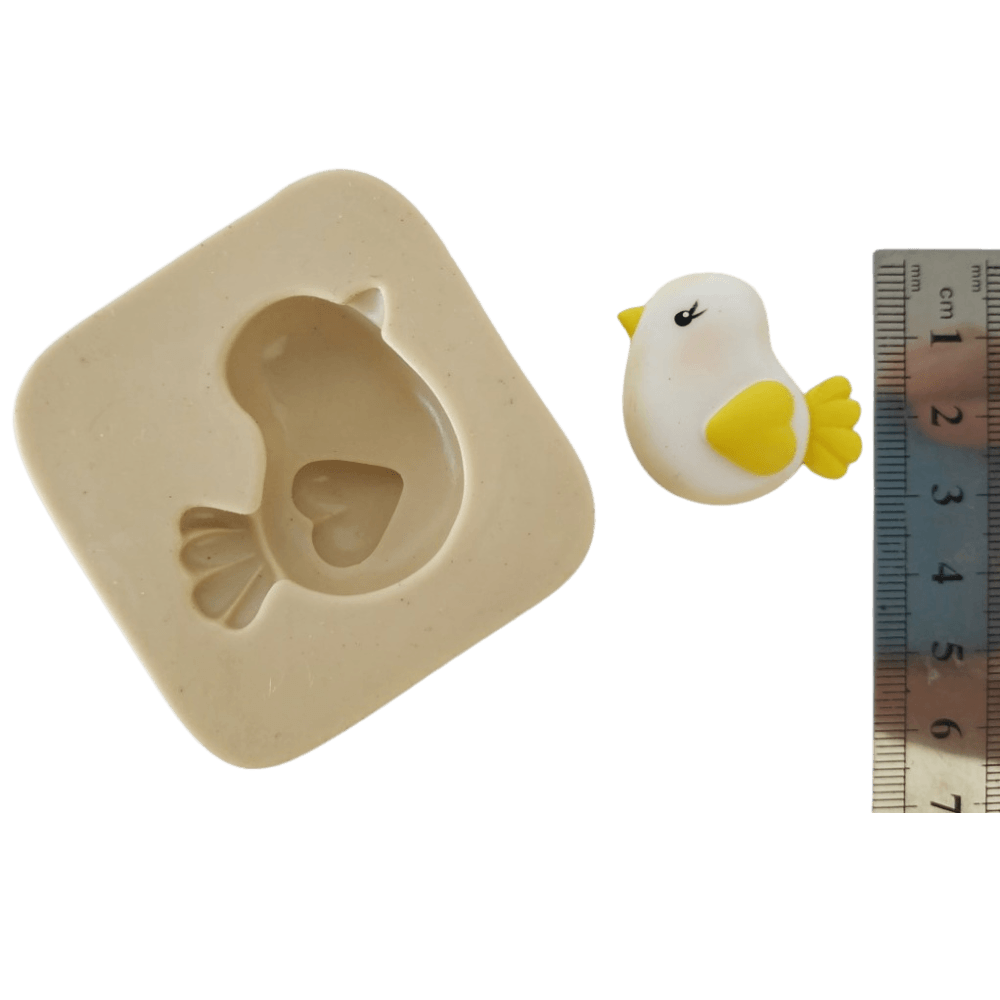Molde de Silicone Passaro coração Paixão