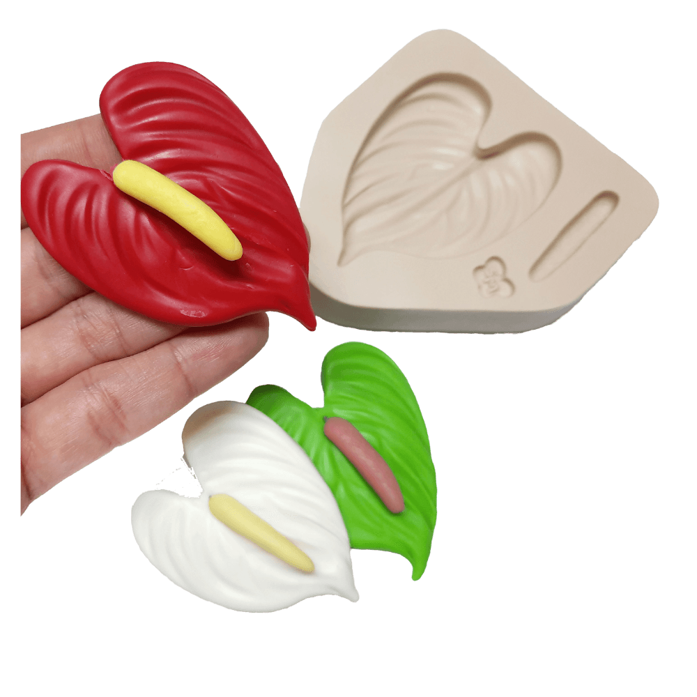 Molde de Silicone para Biscuit PG Porta Guardanapo Flor Anturio - Cód 1021