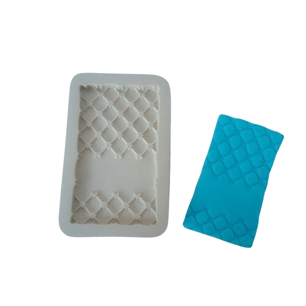 Molde de Silicone Plaquinha Capitonê Florzinha - cód 349