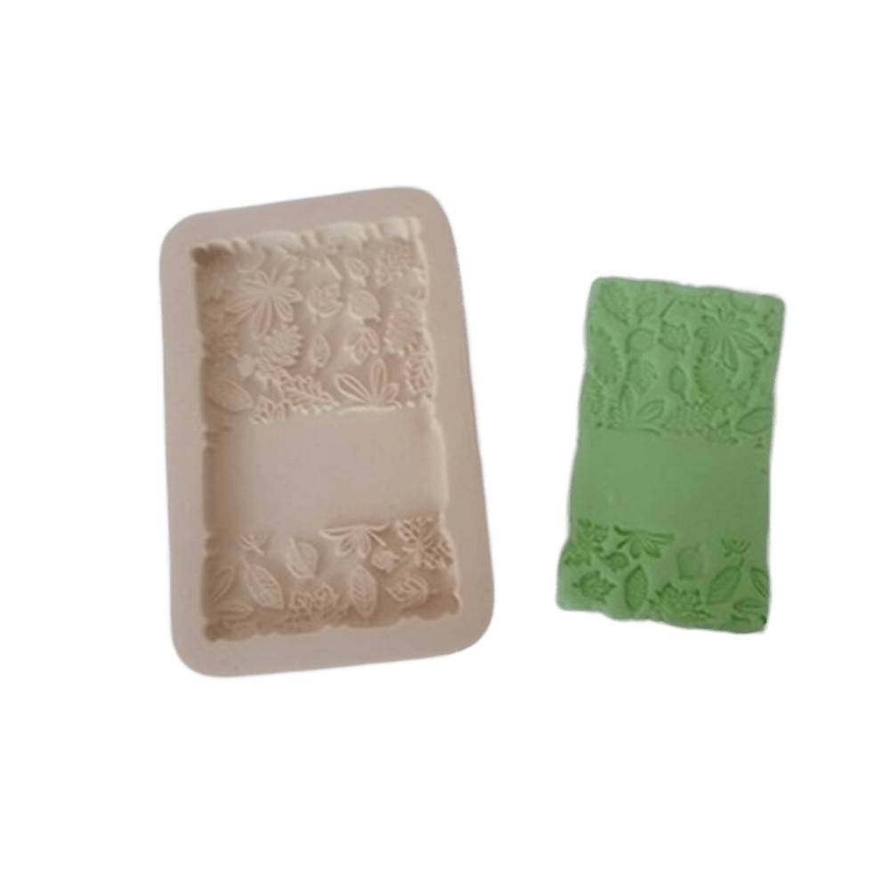 Molde de Silicone Plaquinha Folhagem - cód 346
