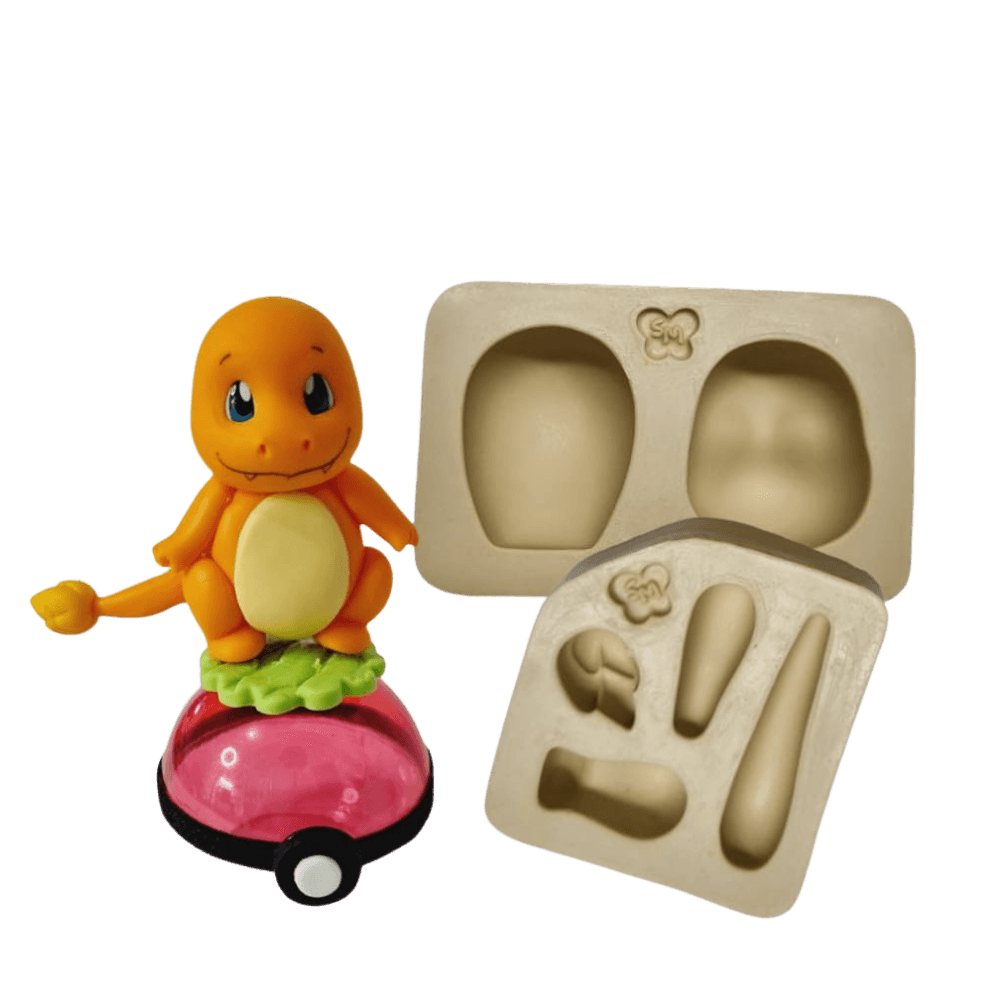 Molde de Silicone Poke Paixão Luxo - Charmander - Cód 1184