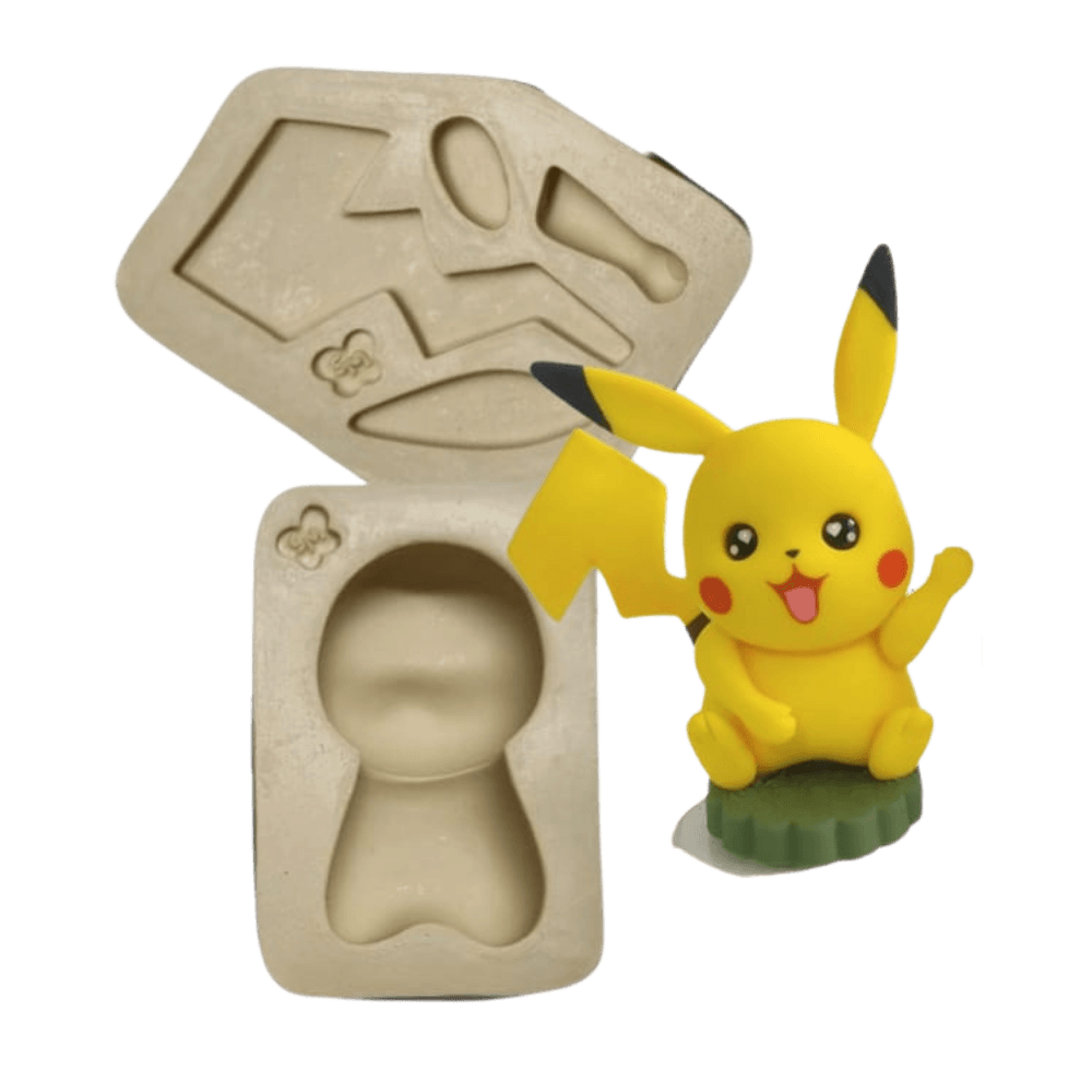 Molde de Silicone Poke Paixão Luxo - Picachu - Cód 1182