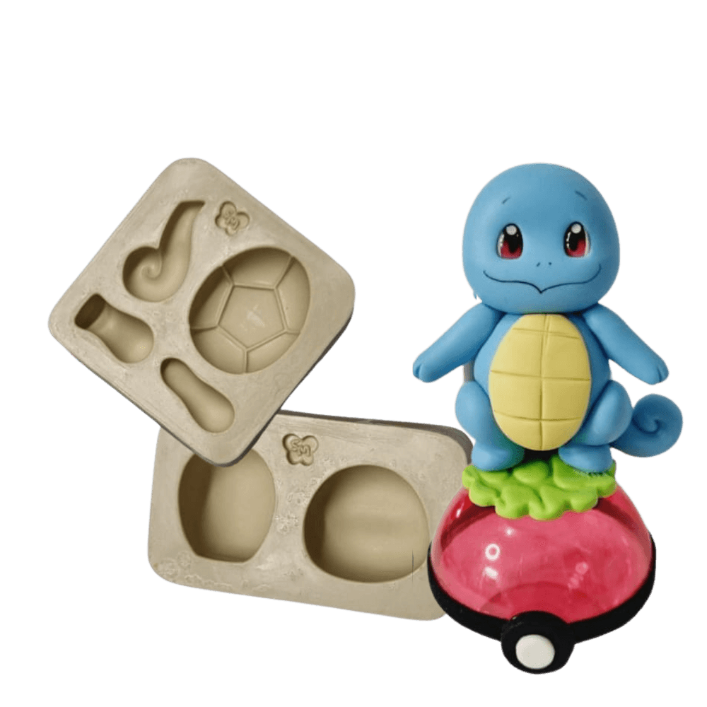 Molde de Silicone Poke Paixão Luxo - Squirtle - Cód 1185