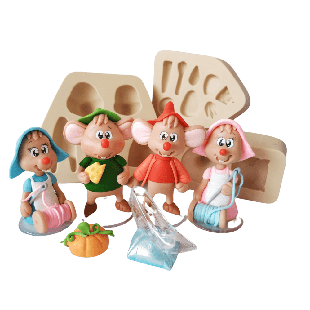 Molde de Silicone Ratinhos de Princesa