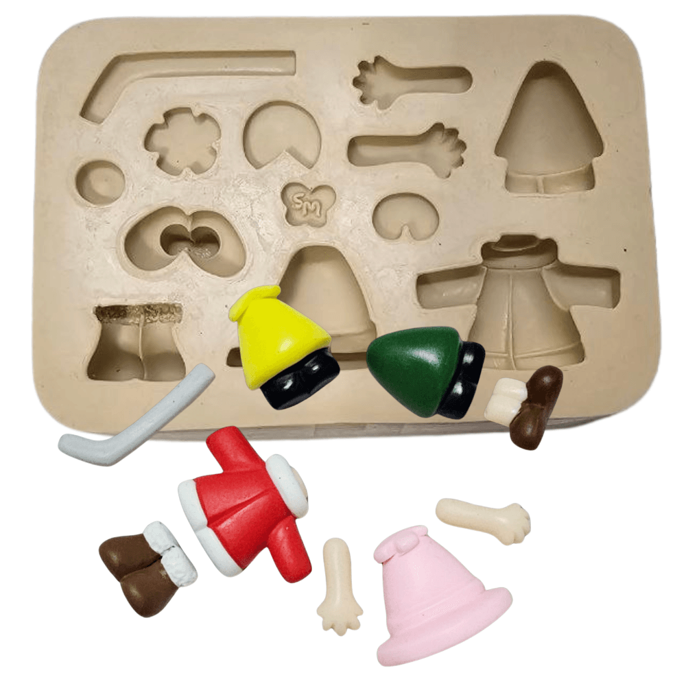 Molde de Silicone Snopaixão Acessórios Amigos Eternos - cód 1587