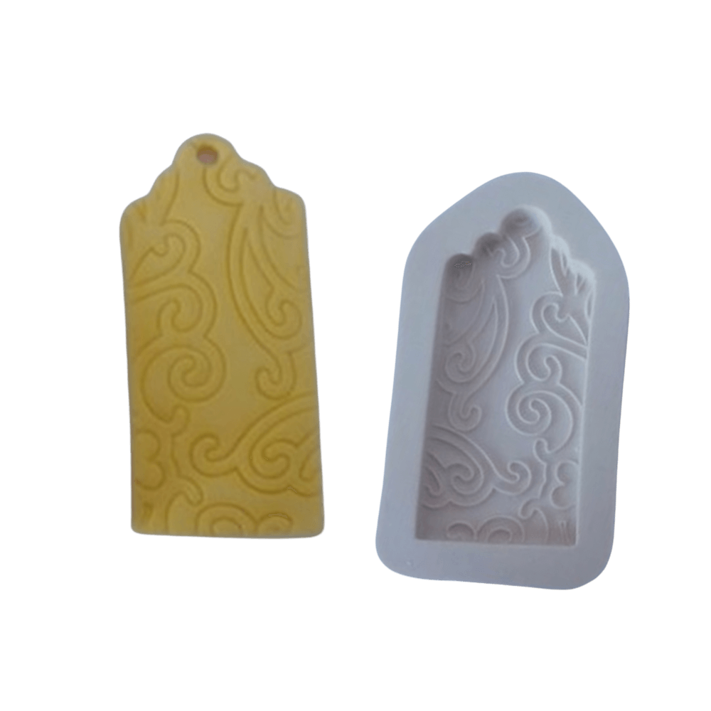 Molde de Silicone Tag Arabesco - cód 350