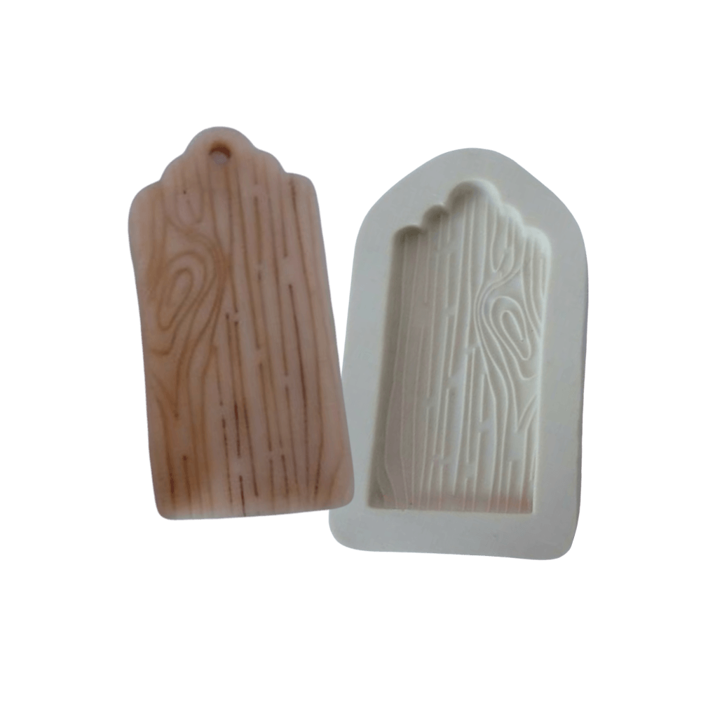 Molde de Silicone Tag Madeira - cód 357