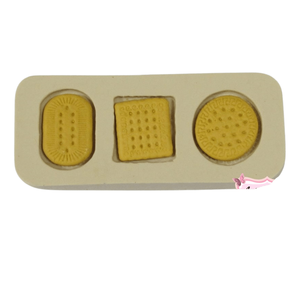 Molde de silicone Trio de Bolachas - cód 337