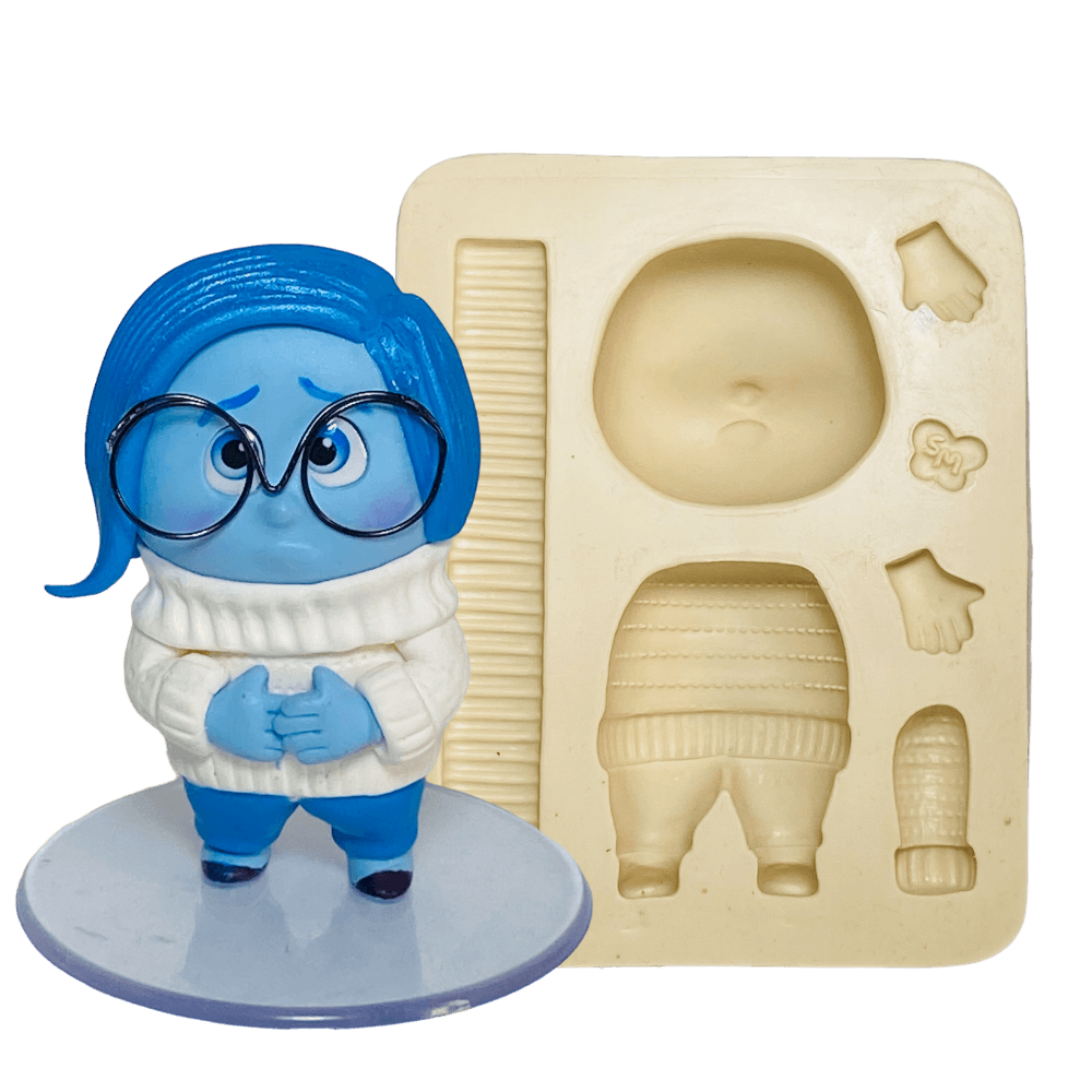 Molde de Silicone Tristeza - cod 1560