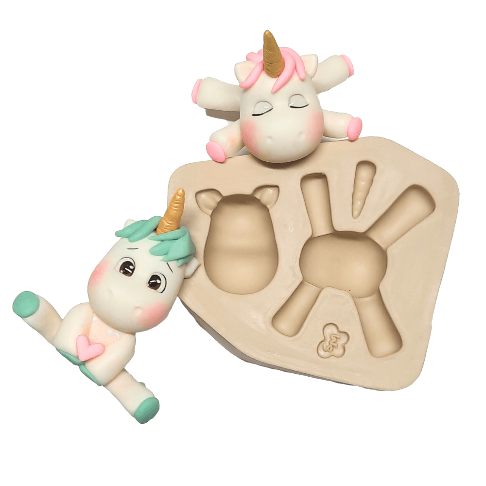 Molde de Silicone para Biscuit Unicórnio Fofinho - Cód 1025