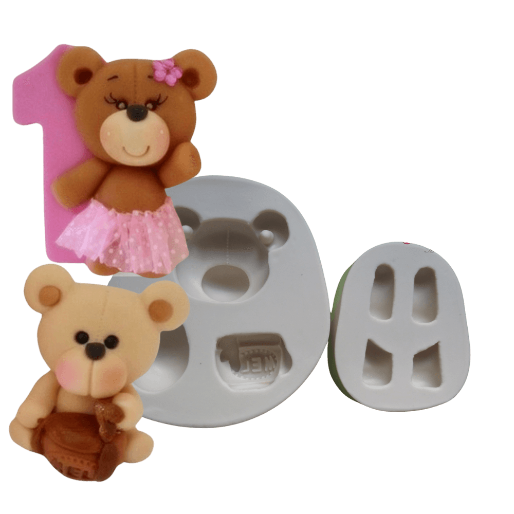 Molde de Silicone Urso G - Cód 219
