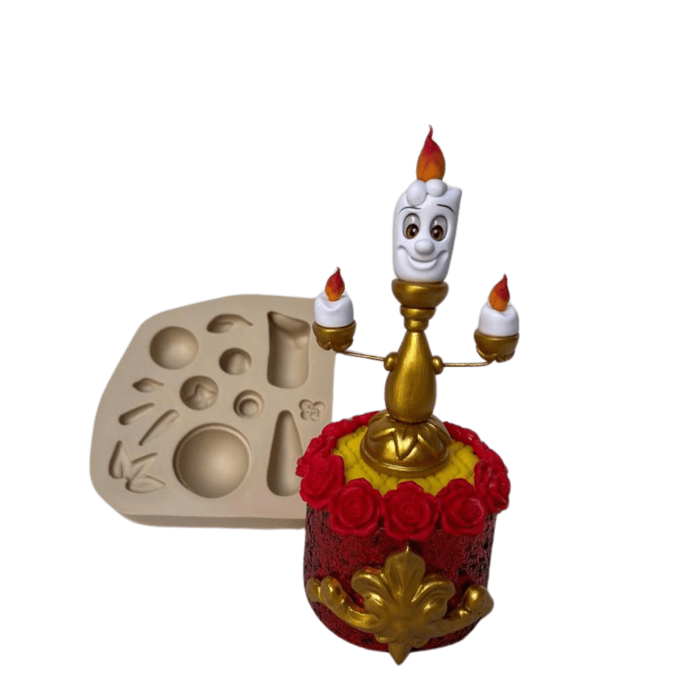 Molde de Silicone Vela Encantada Luxo Paixão - Cód 1173