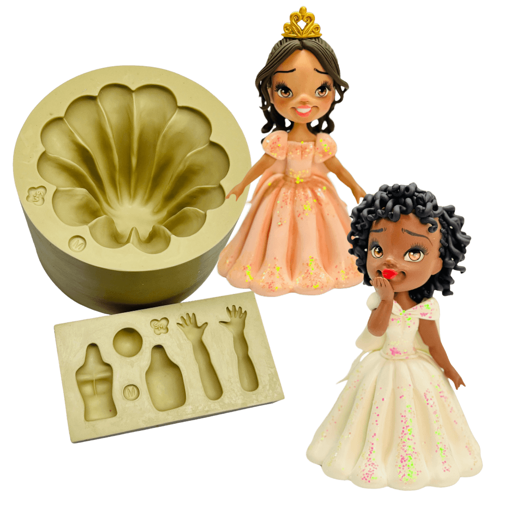 Molde de Silicone Vestido Princesa Encantada M - Cód 1541