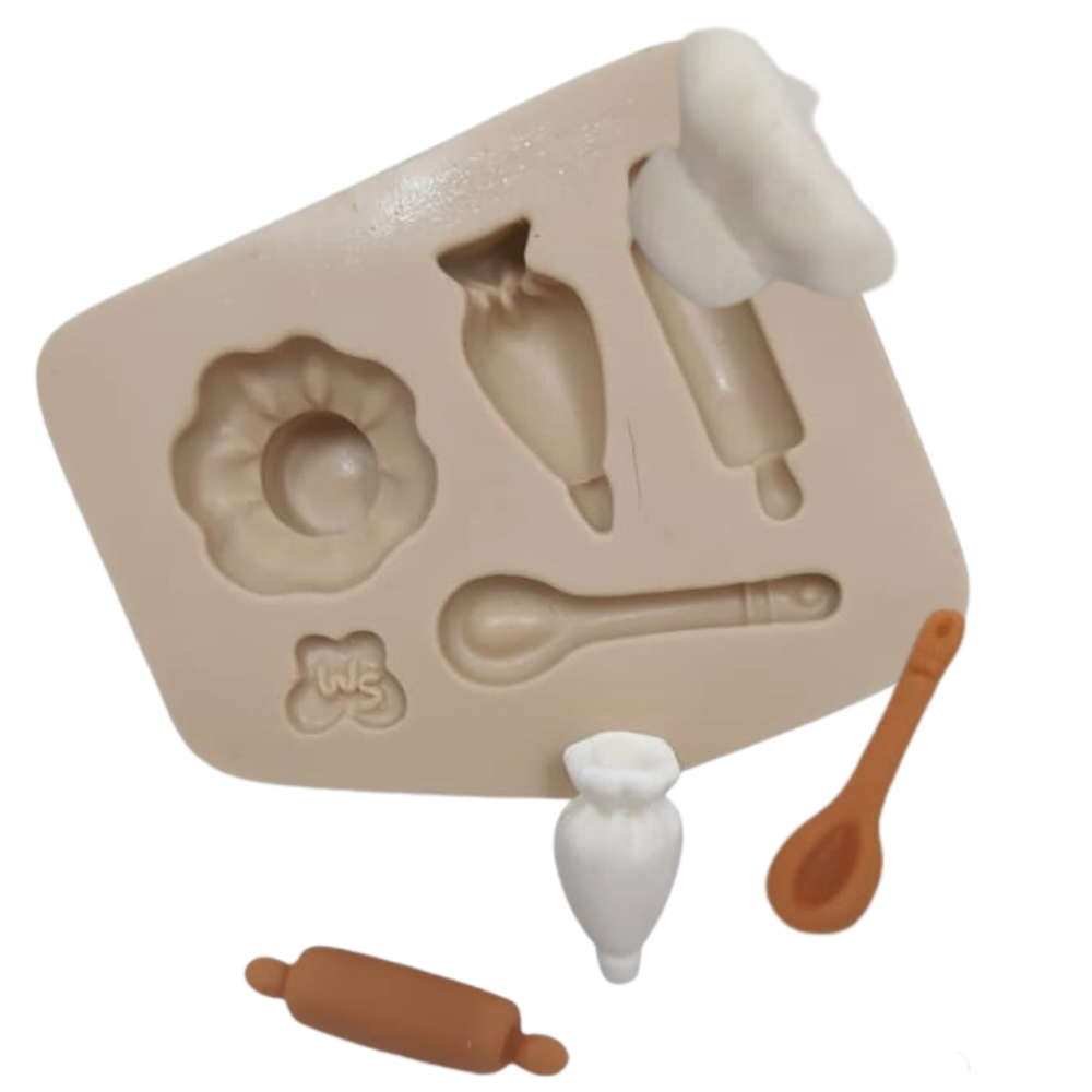 Molde de Silicone Profissões - Chefe de Cozinha - Cód 729