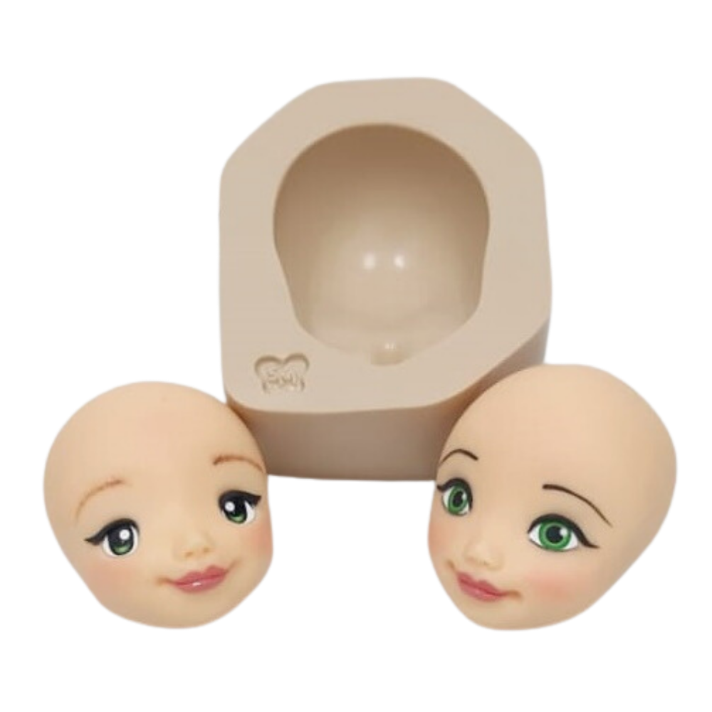 Molde de Silicone Rosto de Princesa M - Cód 757
