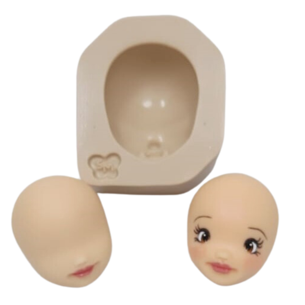 Molde de Silicone Rosto de Princesa P - Cód 756