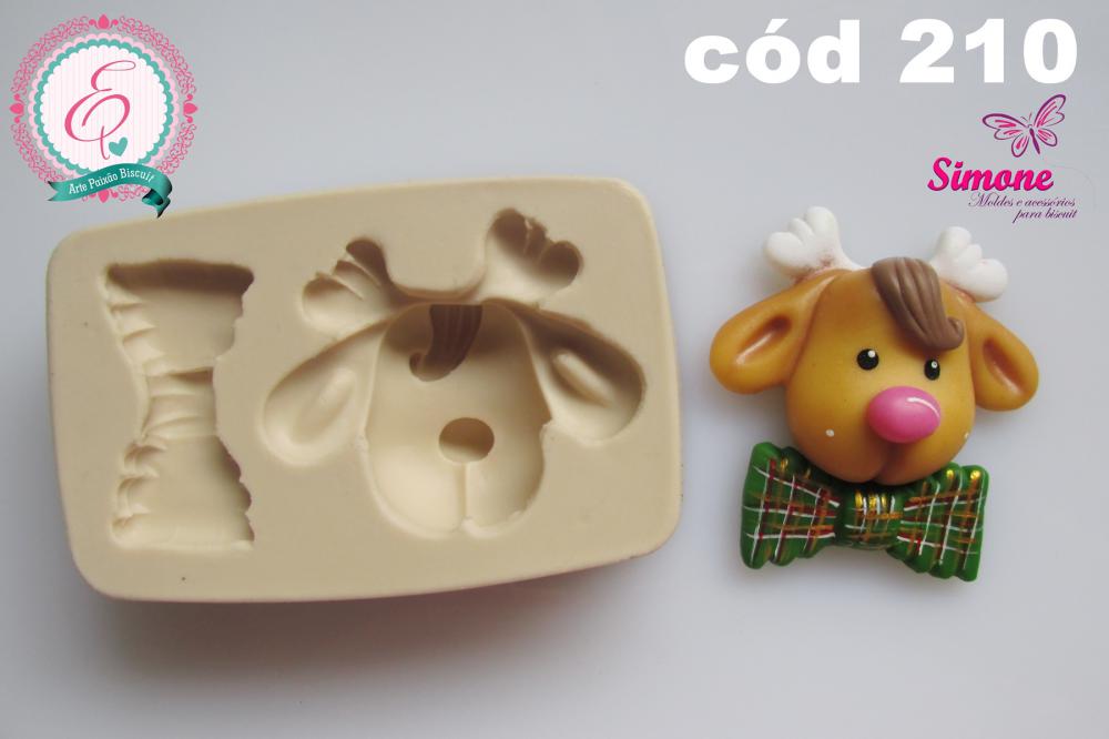 Molde de silicone Rosto de Rena cód 210