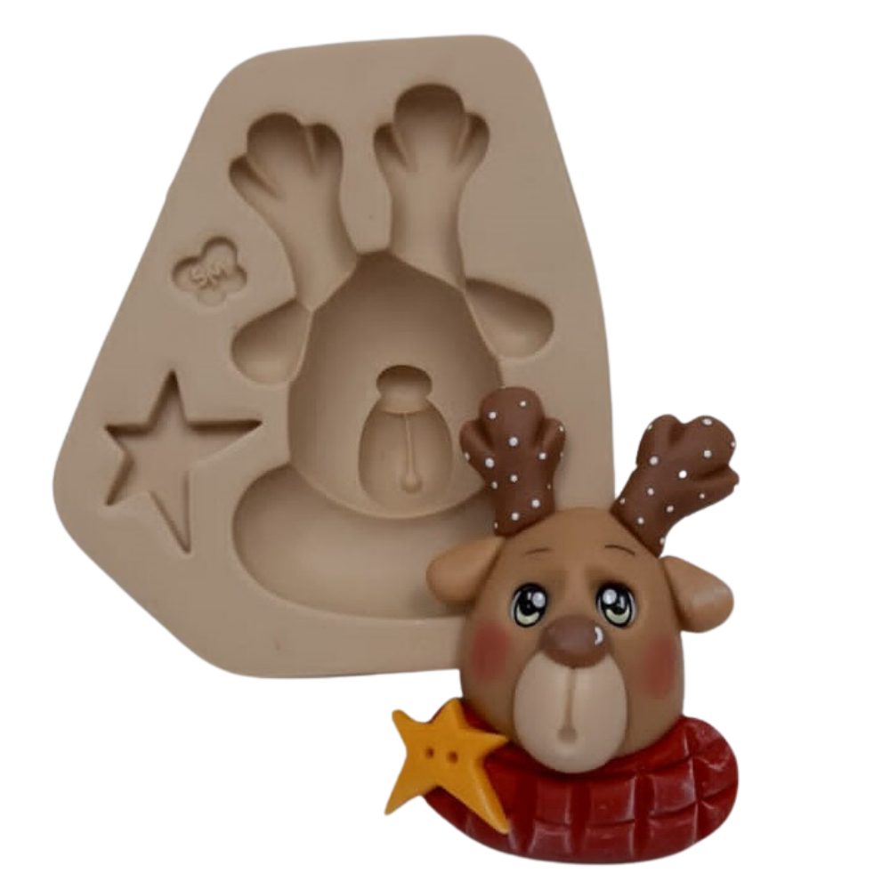 Molde de Silicone Rosto Rena Country - Cód 931