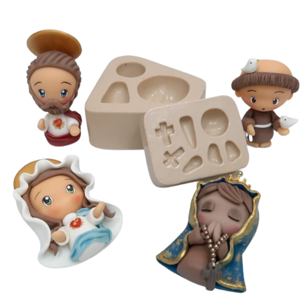 Molde de Silicone Santinhos da Selminha