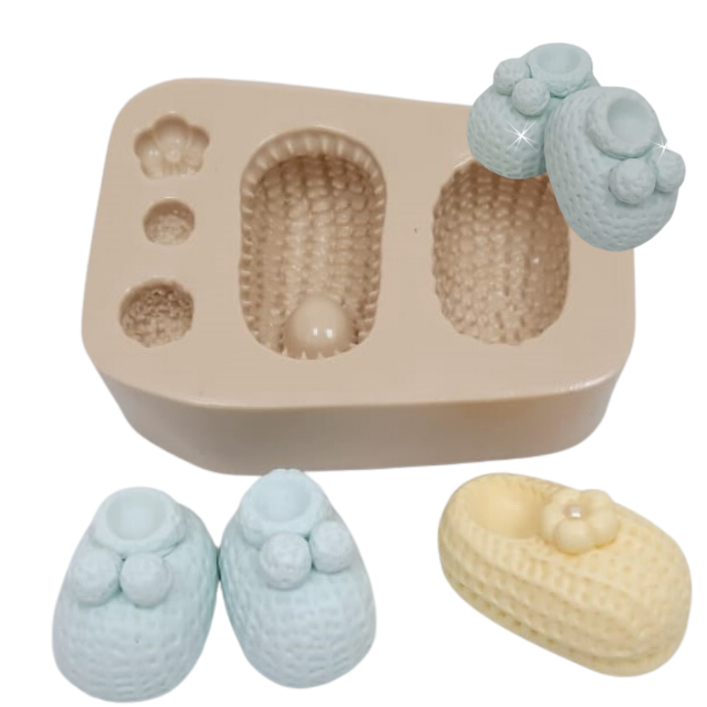 Molde de Silicone Sapatinhos de Bebê