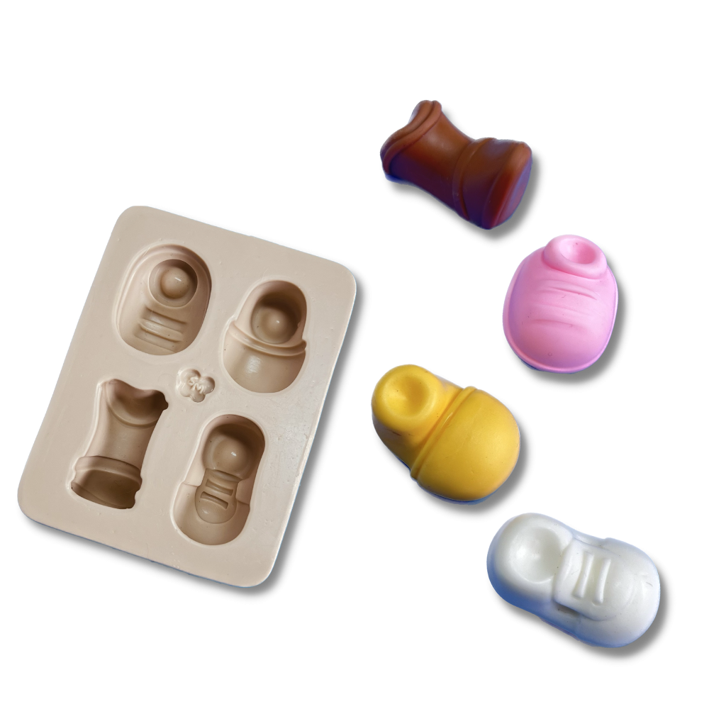 Molde de Silicone Sapatinhos do Gabi - G - Cód 1288