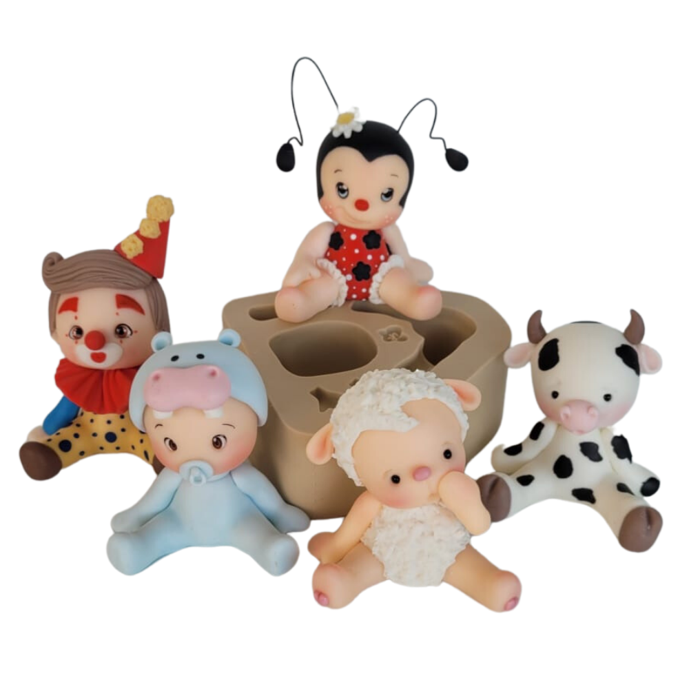 Molde de Silicone Sentadinhos -  Cód 1093