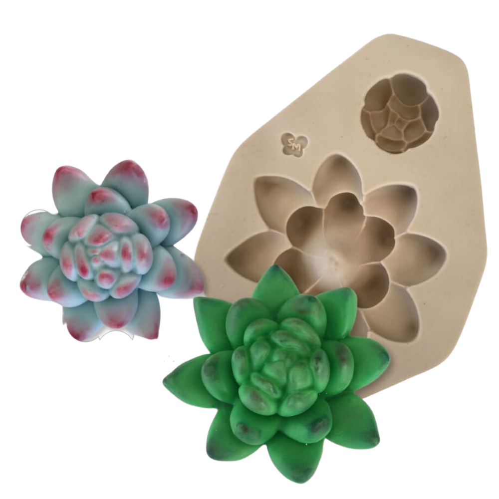Molde de Silicone Suculenta 3D - Cód 1345