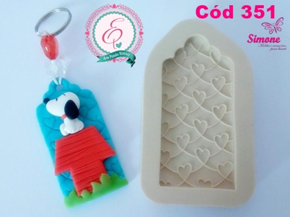 Molde de Silicone Tag Coração - cód 351