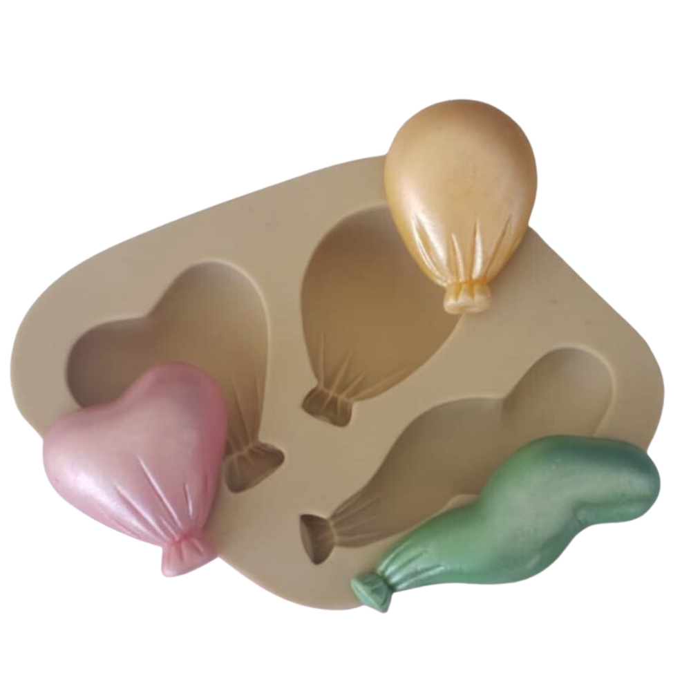 Molde de Silicone Trio de Balões - Cód 1337